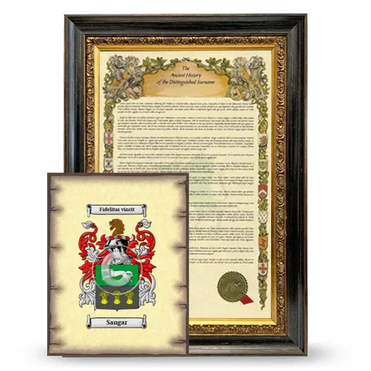 Sangar Framed History and Coat of Arms Print - Heirloom