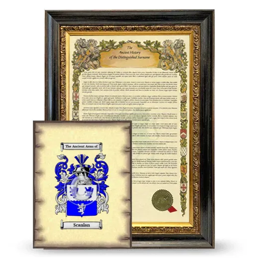 Scanlan Framed History and Coat of Arms Print - Heirloom