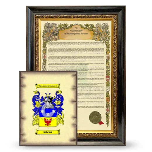 Schenk Framed History and Coat of Arms Print - Heirloom
