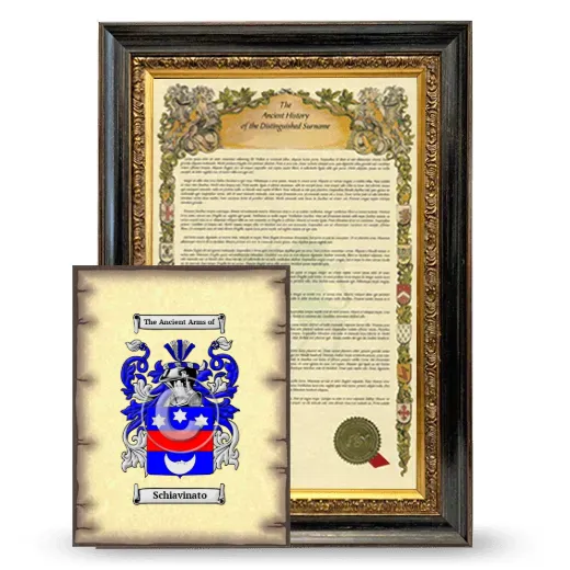 Schiavinato Framed History and Coat of Arms Print - Heirloom
