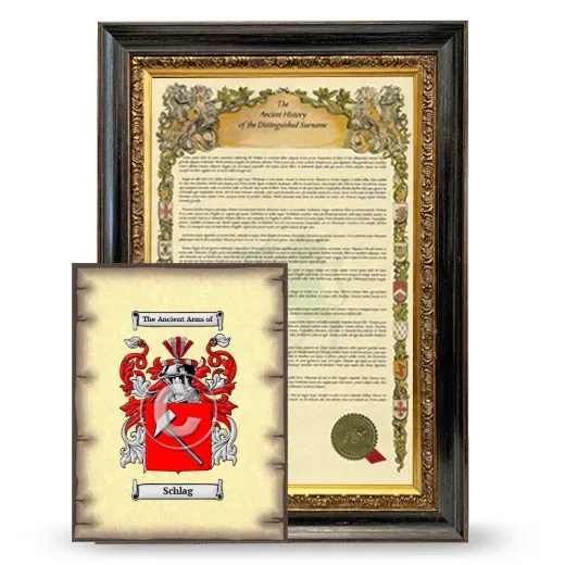 Schlag Framed History and Coat of Arms Print - Heirloom