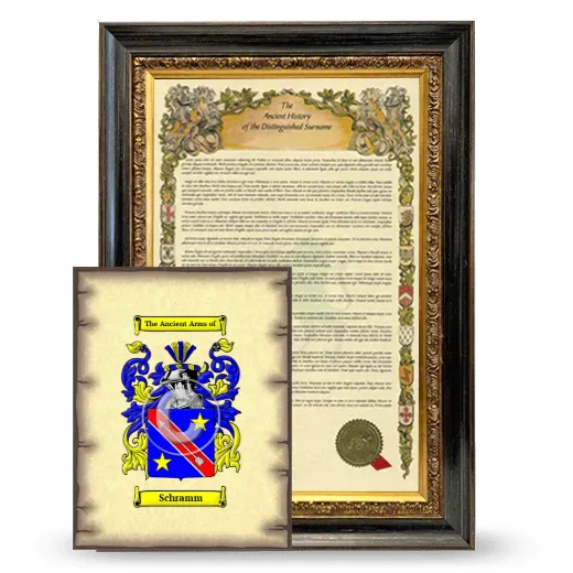 Schramm Framed History and Coat of Arms Print - Heirloom