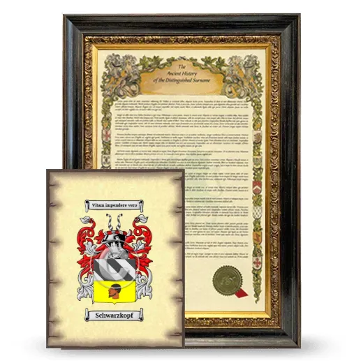 Schwarzkopf Framed History and Coat of Arms Print - Heirloom