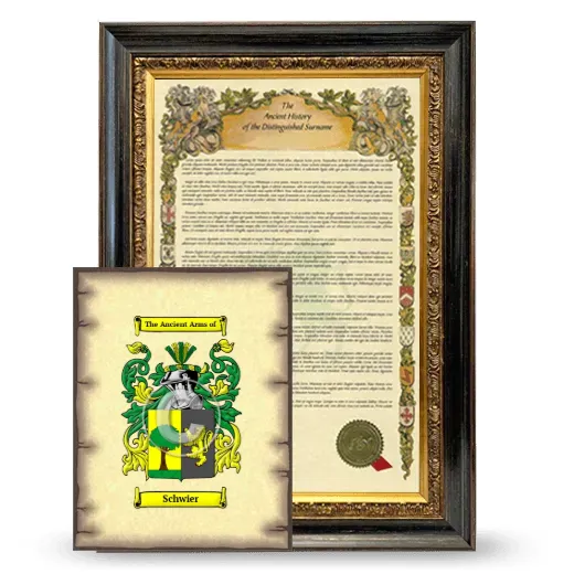 Schwier Framed History and Coat of Arms Print - Heirloom