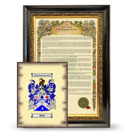 Shed Framed History and Coat of Arms Print - Heirloom