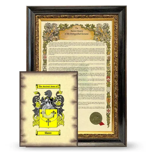 Sheer Framed History and Coat of Arms Print - Heirloom