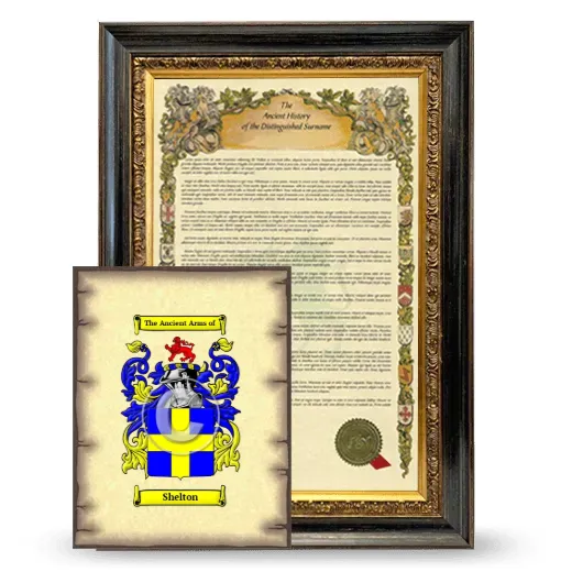 Shelton Framed History and Coat of Arms Print - Heirloom