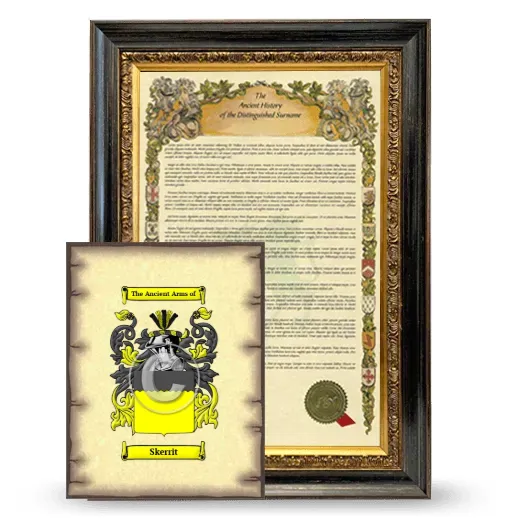 Skerrit Framed History and Coat of Arms Print - Heirloom