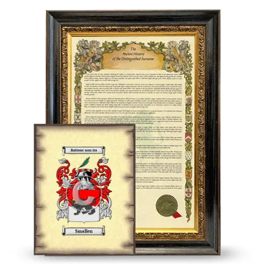 Smallen Framed History and Coat of Arms Print - Heirloom