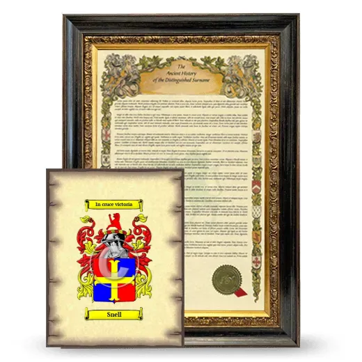 Snell Framed History and Coat of Arms Print - Heirloom