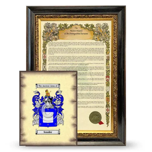 Souder Framed History and Coat of Arms Print - Heirloom