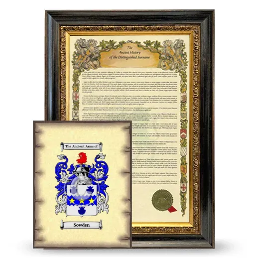 Sowden Framed History and Coat of Arms Print - Heirloom