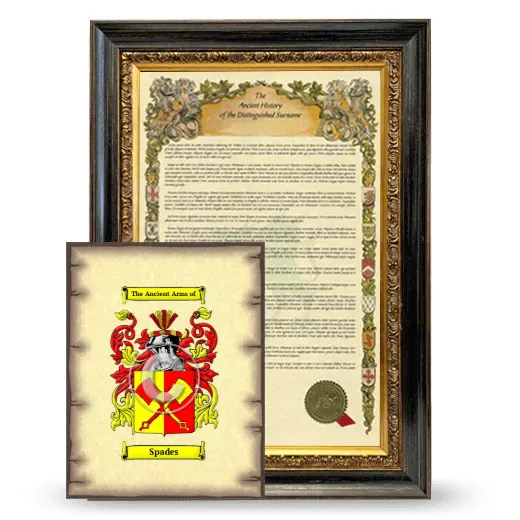 Spades Framed History and Coat of Arms Print - Heirloom