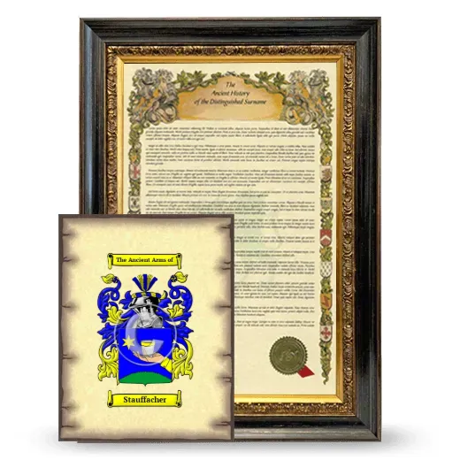 Stauffacher Framed History and Coat of Arms Print - Heirloom