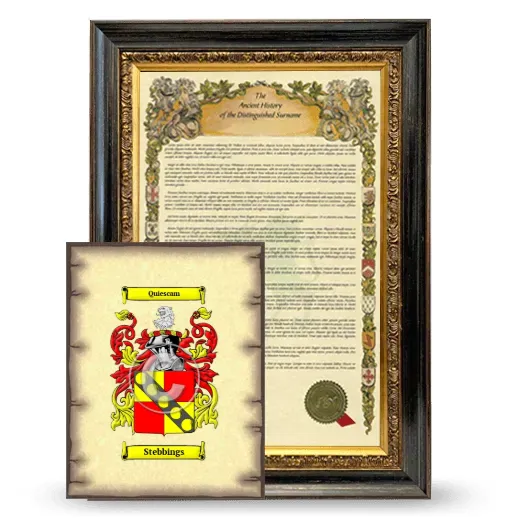 Stebbings Framed History and Coat of Arms Print - Heirloom