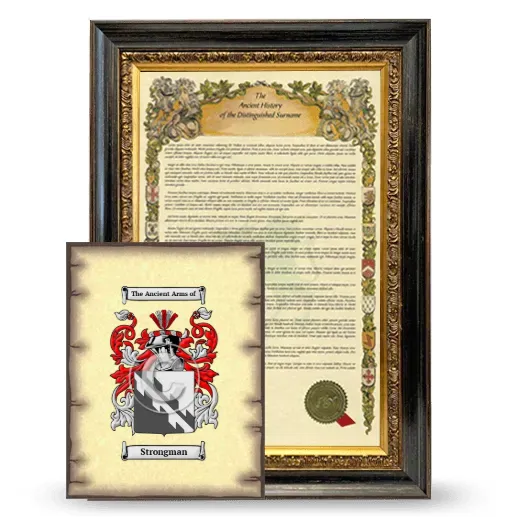 Strongman Framed History and Coat of Arms Print - Heirloom