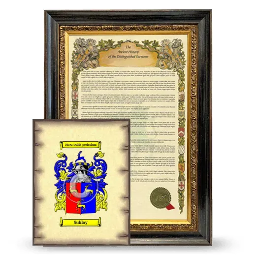 Suklay Framed History and Coat of Arms Print - Heirloom