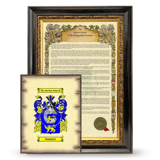 Summry Framed History and Coat of Arms Print - Heirloom