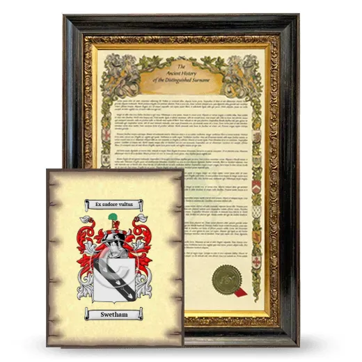 Swetham Framed History and Coat of Arms Print - Heirloom