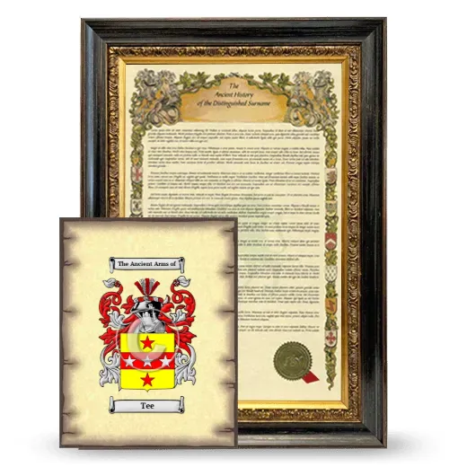 Tee Framed History and Coat of Arms Print - Heirloom