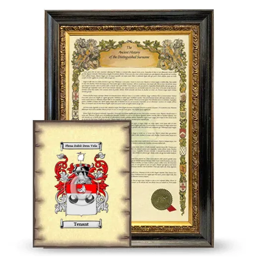 Tenant Framed History and Coat of Arms Print - Heirloom