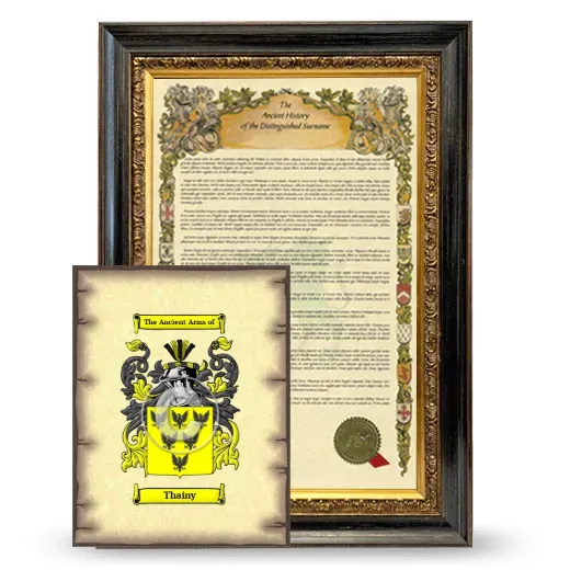 Thainy Framed History and Coat of Arms Print - Heirloom
