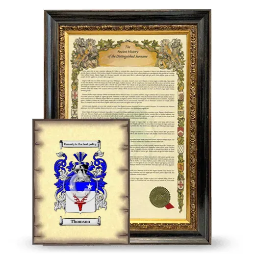 Thomson Framed History and Coat of Arms Print - Heirloom