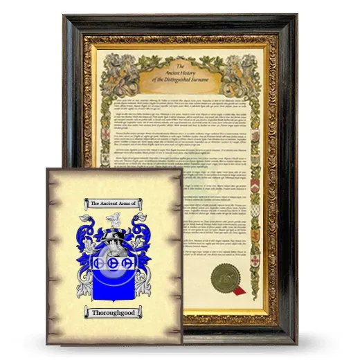 Thoroughgood Framed History and Coat of Arms Print - Heirloom