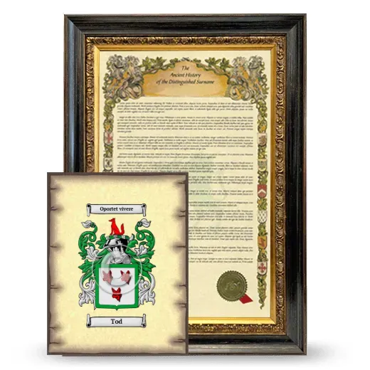 Tod Framed History and Coat of Arms Print - Heirloom