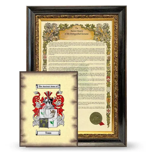 Tons Framed History and Coat of Arms Print - Heirloom