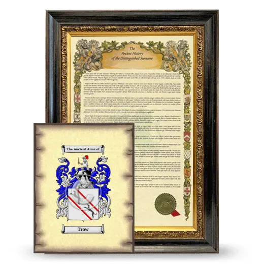 Trow Framed History and Coat of Arms Print - Heirloom