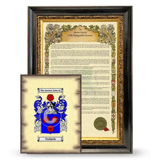Tschech Framed History and Coat of Arms Print - Heirloom