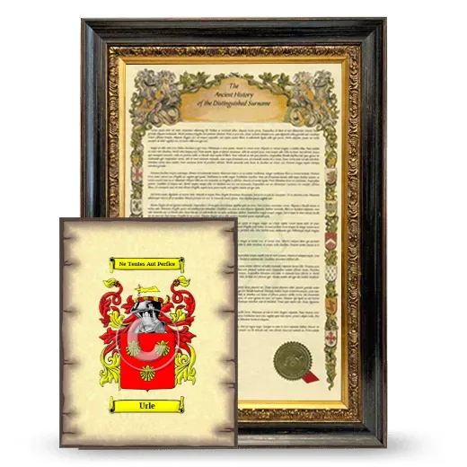 Urle Framed History and Coat of Arms Print - Heirloom