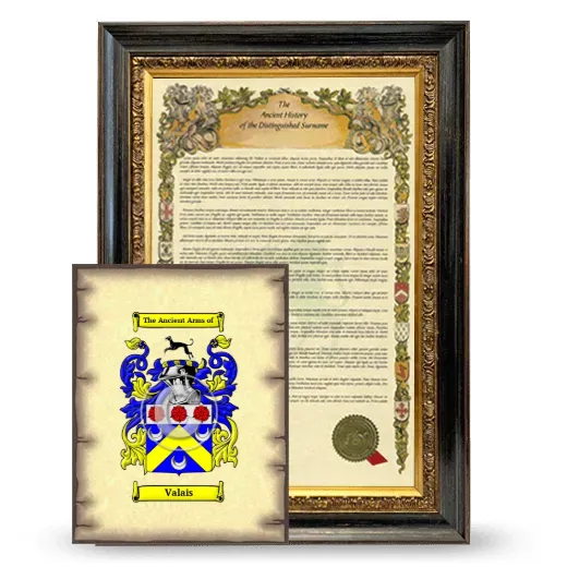 Valais Framed History and Coat of Arms Print - Heirloom