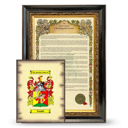 Vandal Framed History and Coat of Arms Print - Heirloom