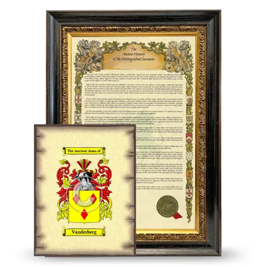 Vanderberg Framed History and Coat of Arms Print - Heirloom