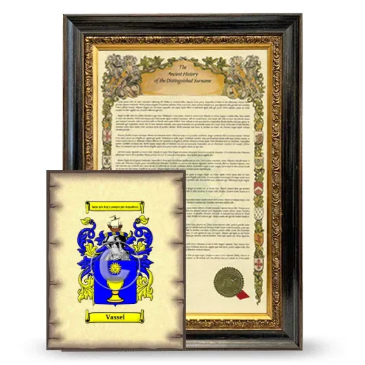 Vassel Framed History and Coat of Arms Print - Heirloom