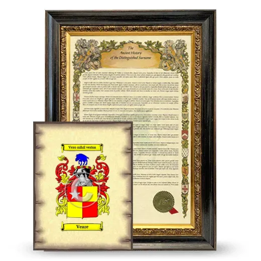 Veare Framed History and Coat of Arms Print - Heirloom