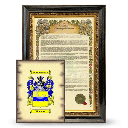 Vitamore Framed History and Coat of Arms Print - Heirloom
