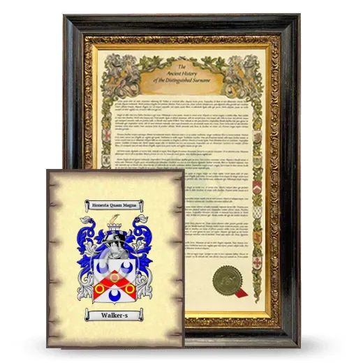 Walker-s Framed History and Coat of Arms Print - Heirloom