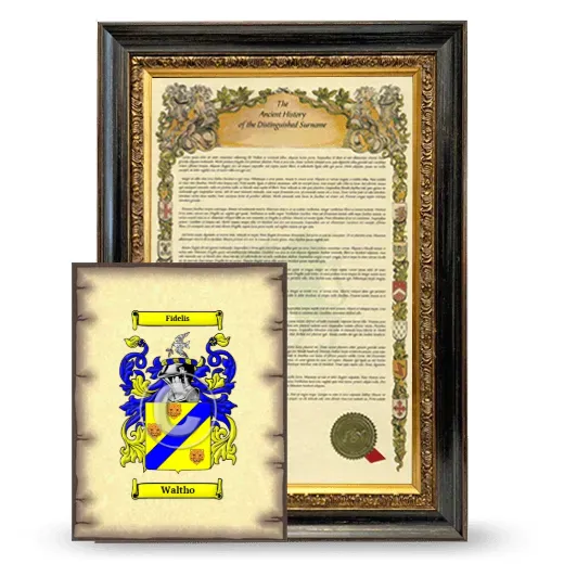 Waltho Framed History and Coat of Arms Print - Heirloom