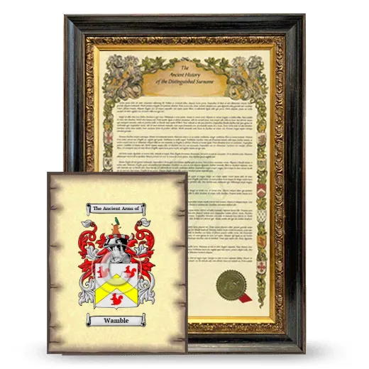 Wamble Framed History and Coat of Arms Print - Heirloom
