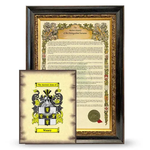 Wancy Framed History and Coat of Arms Print - Heirloom