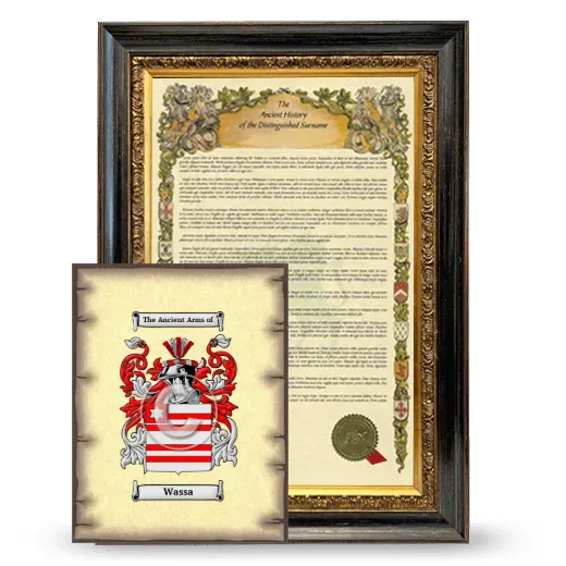 Wassa Framed History and Coat of Arms Print - Heirloom