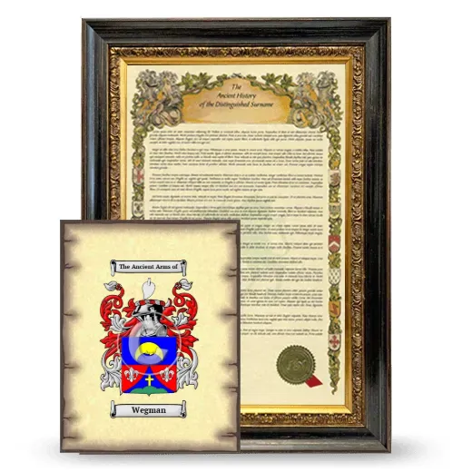 Wegman Framed History and Coat of Arms Print - Heirloom