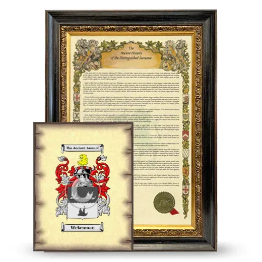 Wekenman Framed History and Coat of Arms Print - Heirloom