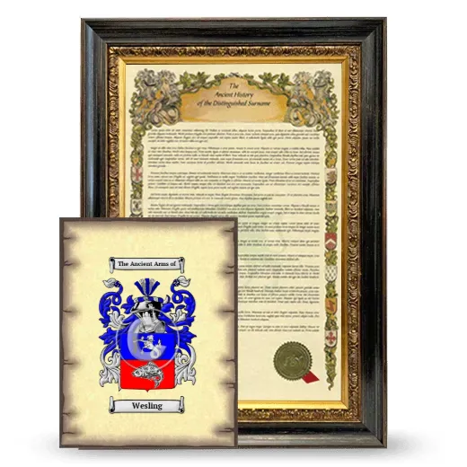 Wesling Framed History and Coat of Arms Print - Heirloom
