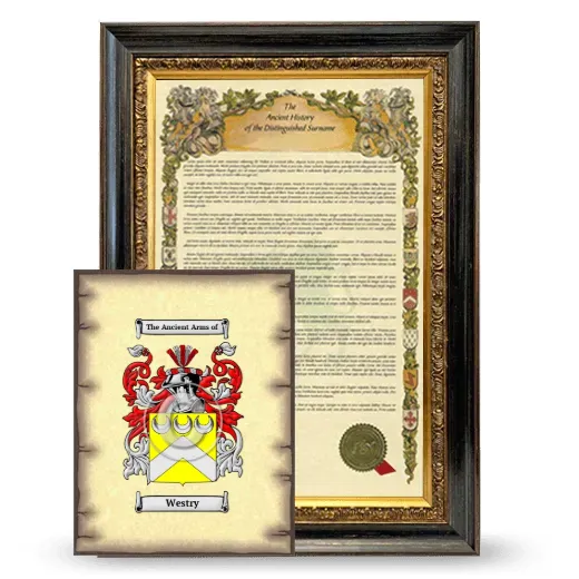 Westry Framed History and Coat of Arms Print - Heirloom