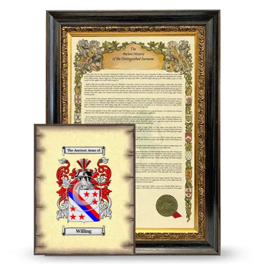 Willing Framed History and Coat of Arms Print - Heirloom