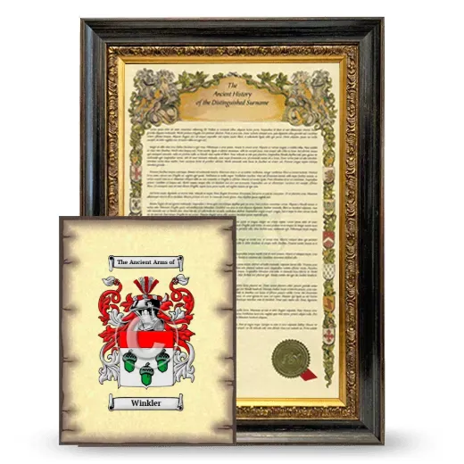 Winkler Framed History and Coat of Arms Print - Heirloom
